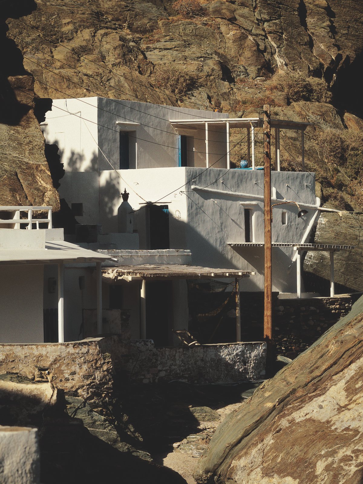 Whitewashed Greek Cubes Houses